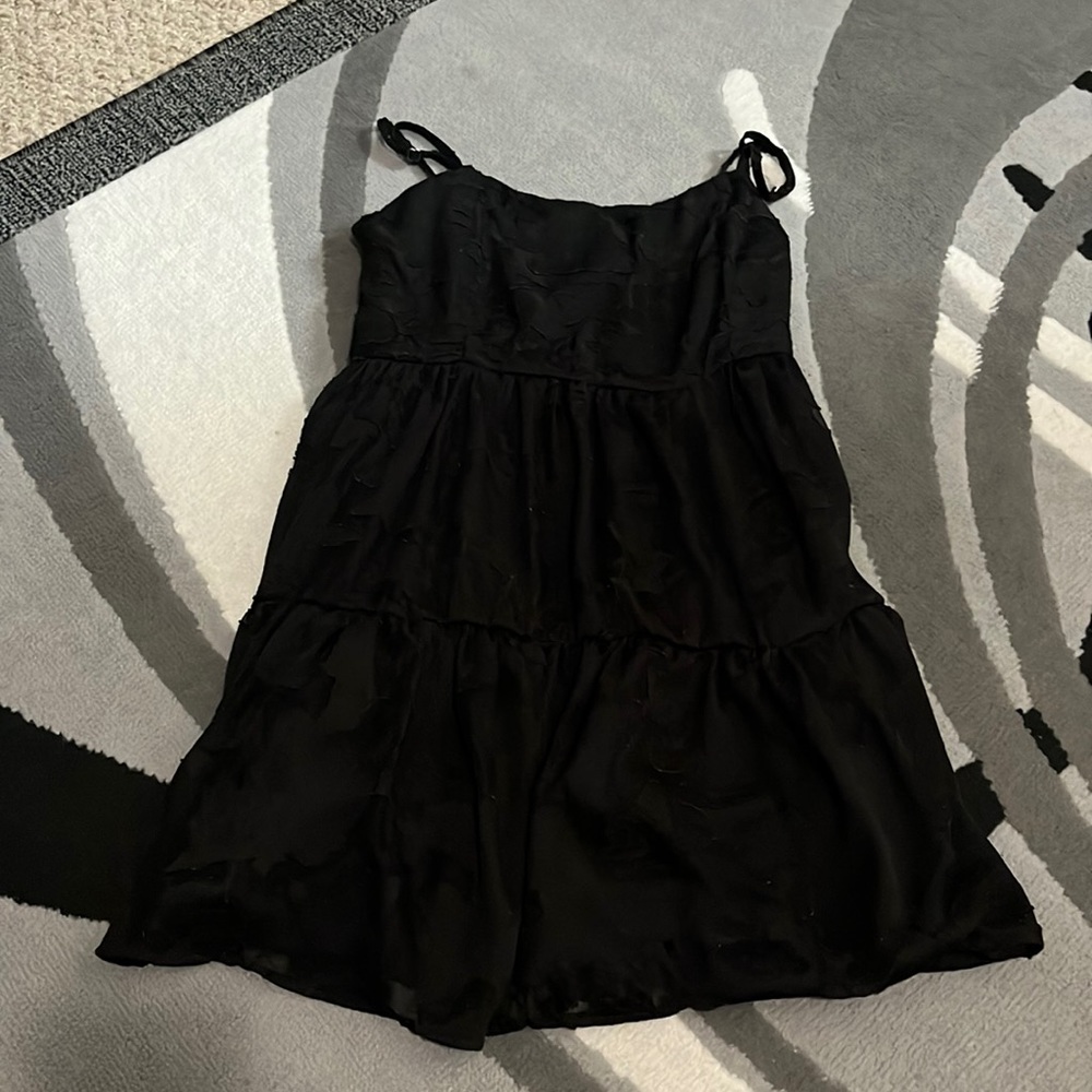 Black flower dress